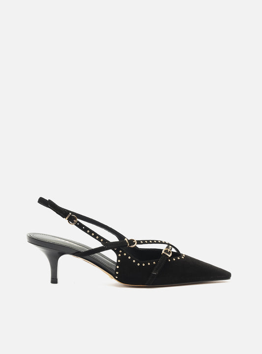 Tiffany Mid Stiletto Nubuck Leather Pump Pumps R/26