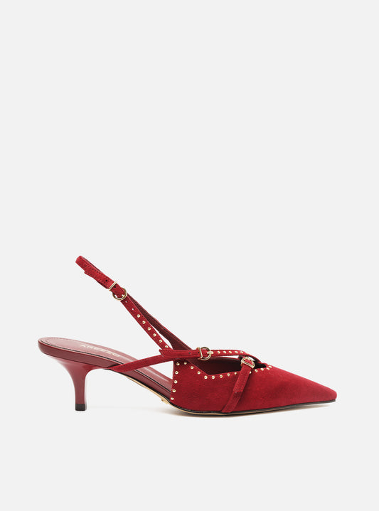 Tiffany Mid Stiletto Nubuck Leather Pump Pumps R/26