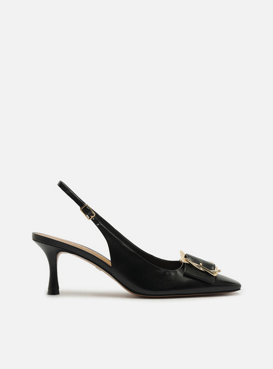 Florence Mid Stiletto Leather Pump Pumps Fall 26