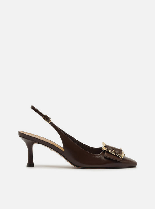 Florence Mid Stiletto Leather Pump Pumps Fall 26