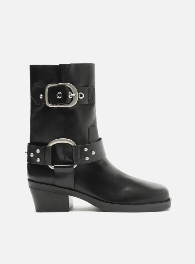 Kaia Leather Block Boot Bootie FALL 24