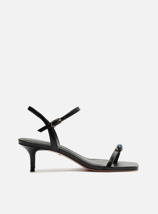 Sofia Mid Stiletto Leather Sandal Sandals U/26