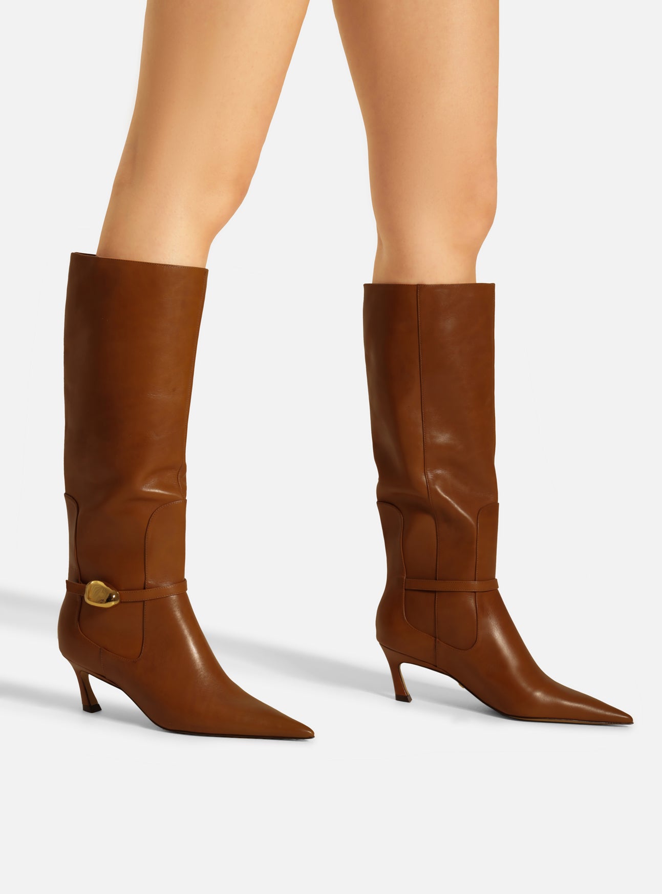 Farrah Low Stiletto Leather Boot Boot F/25