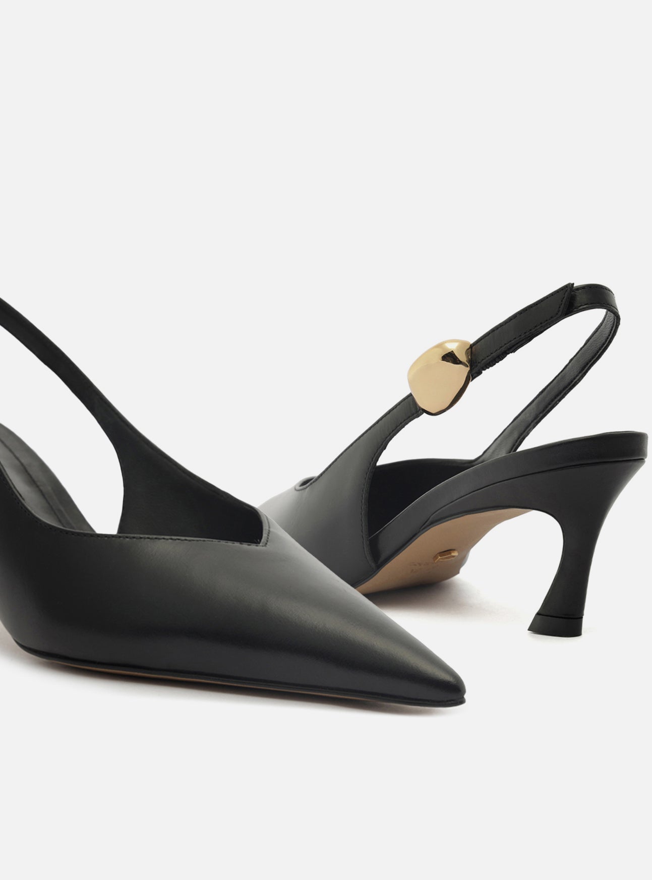 Farrah Low Stiletto Leather Pump Pumps F/25