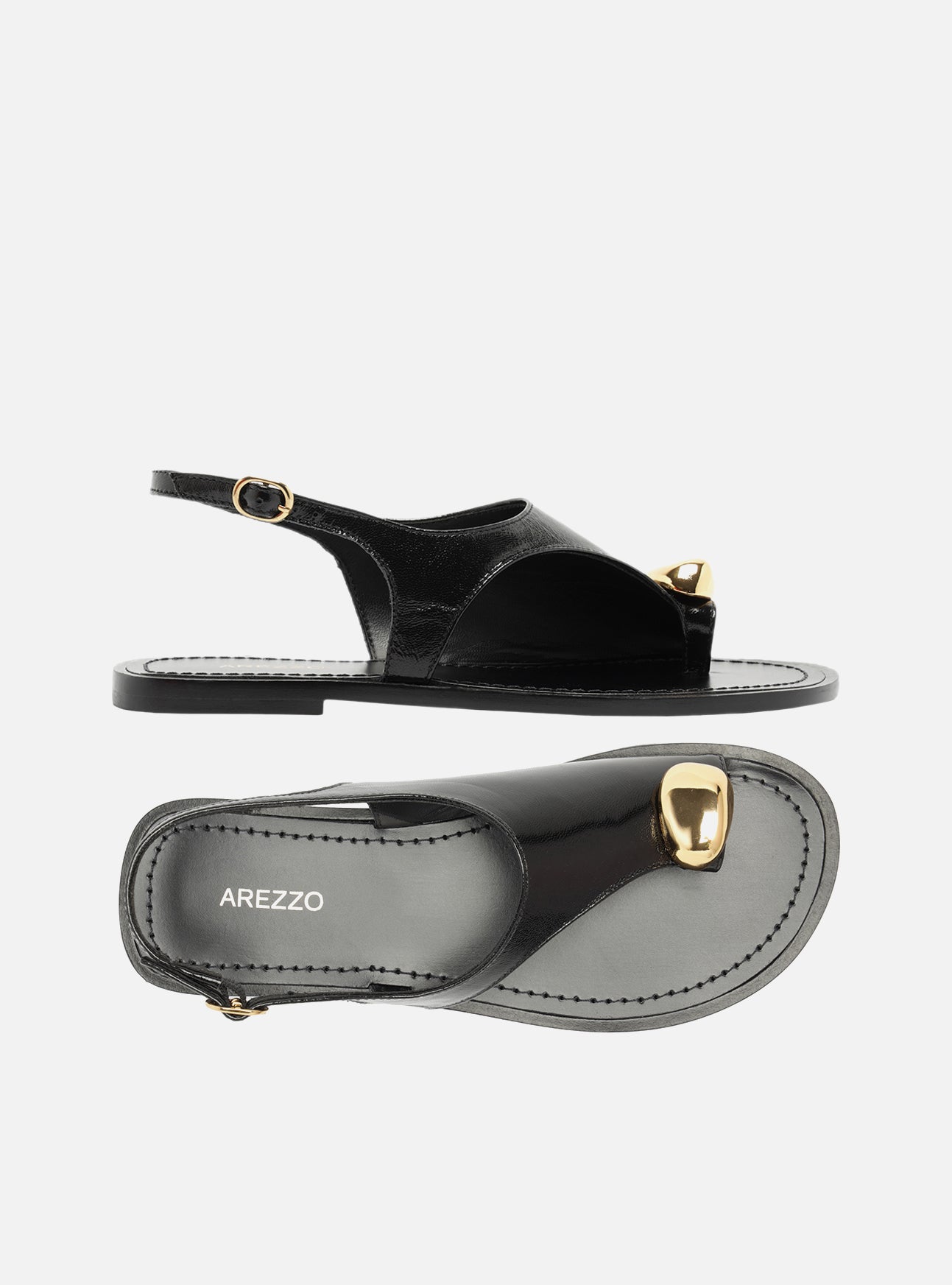 Freya Leather Flat Flats F/25