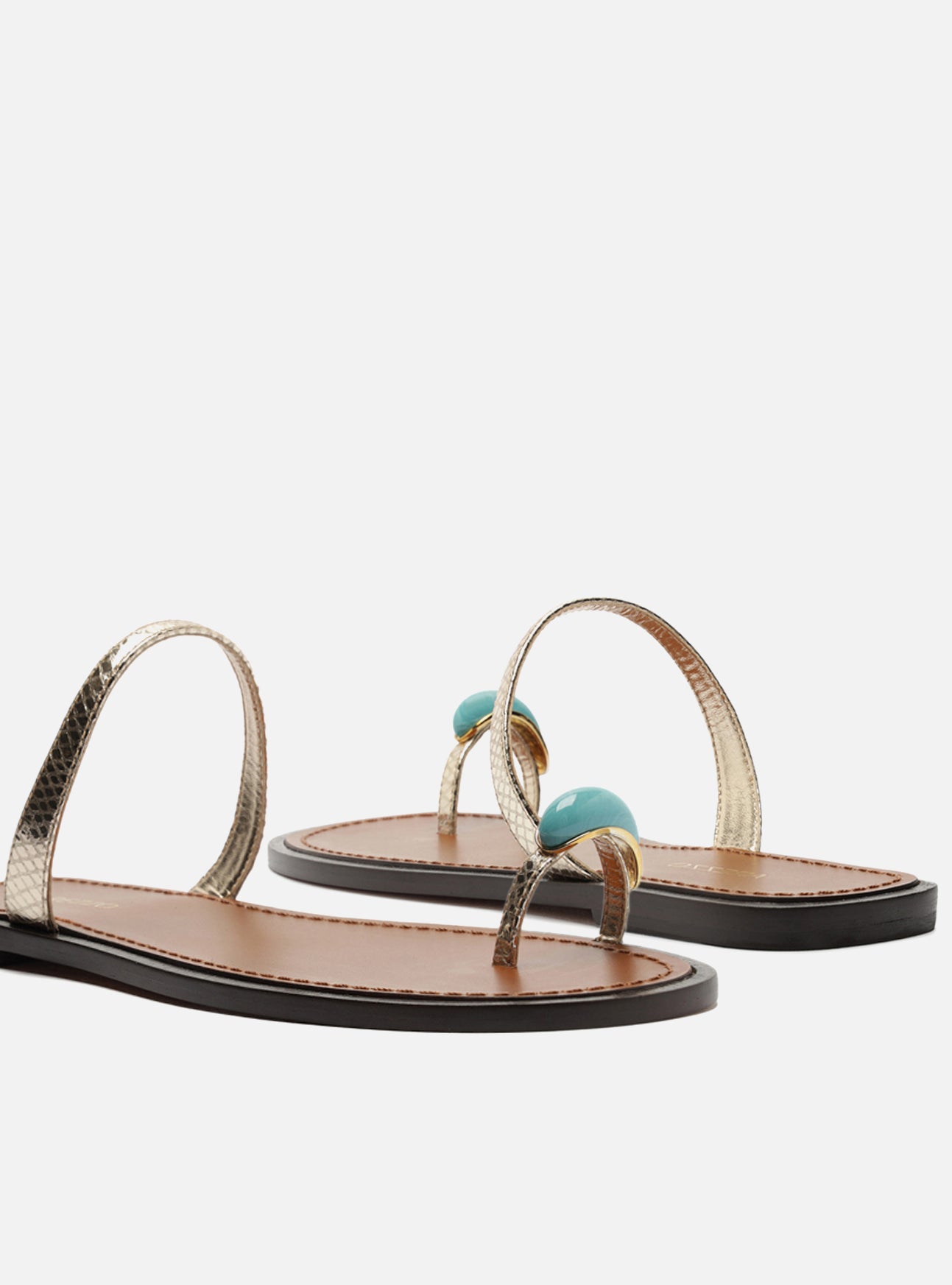 Sophie Leather Flat Sandals U/26