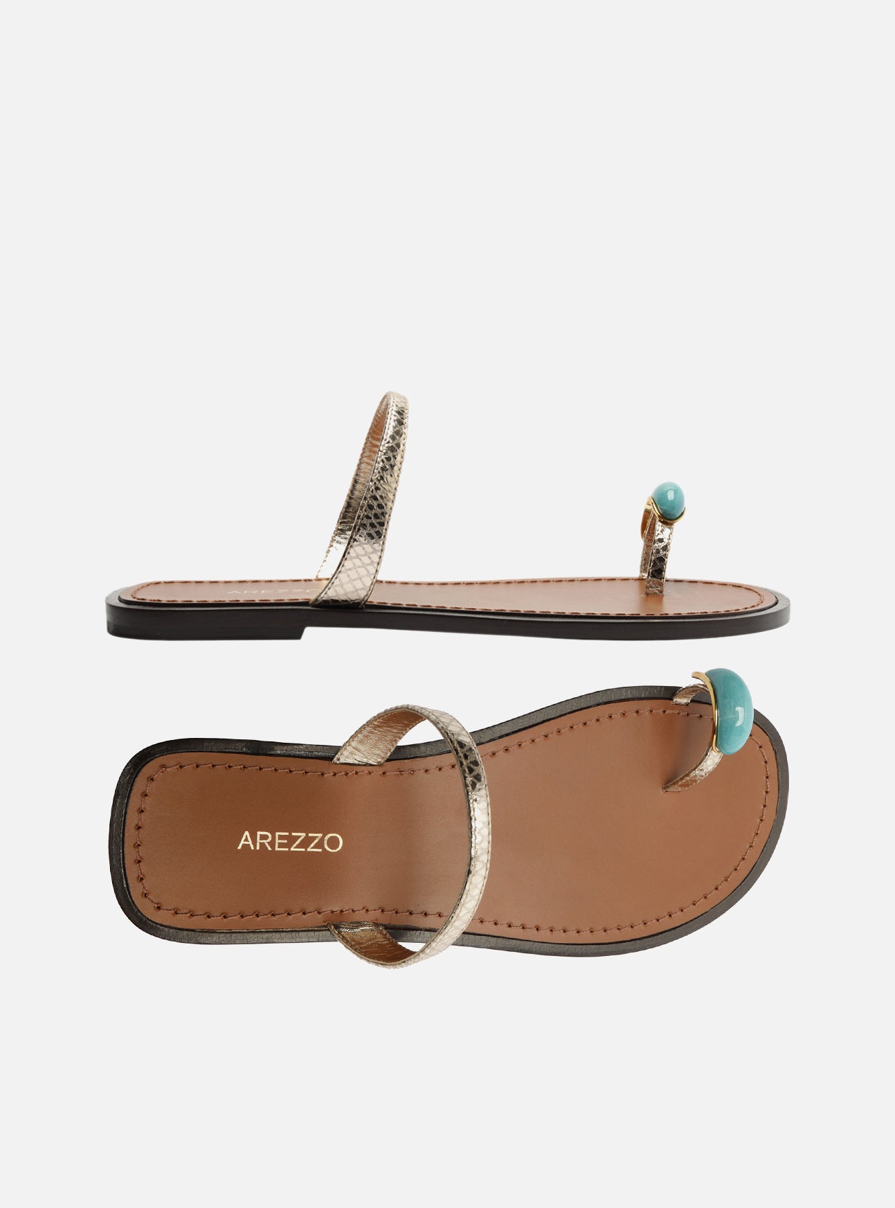 Sophie Leather Flat Sandals U/26