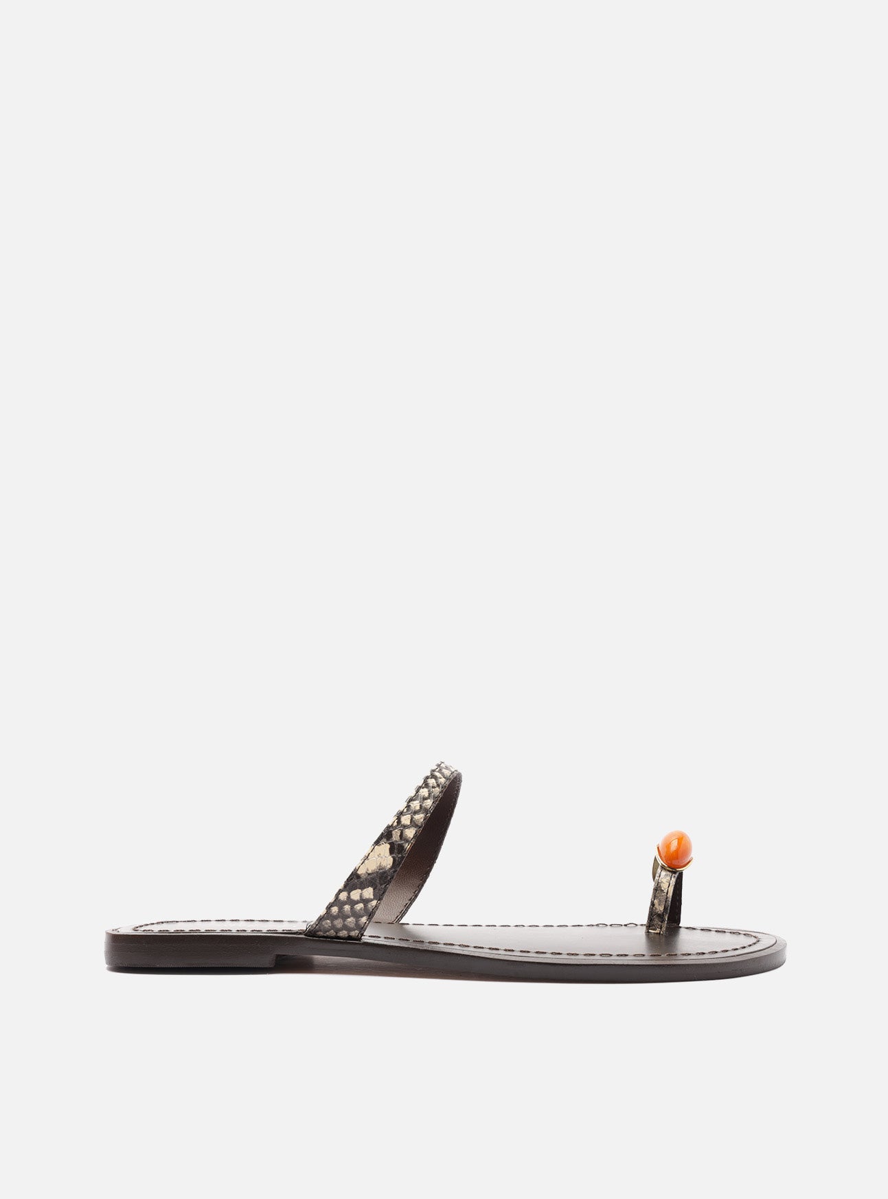 Sophie Leather Flat Sandals U/26