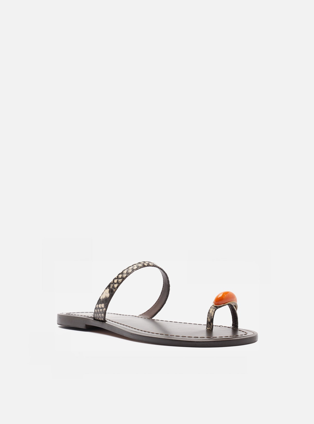 Sophie Leather Flat Sandals U/26