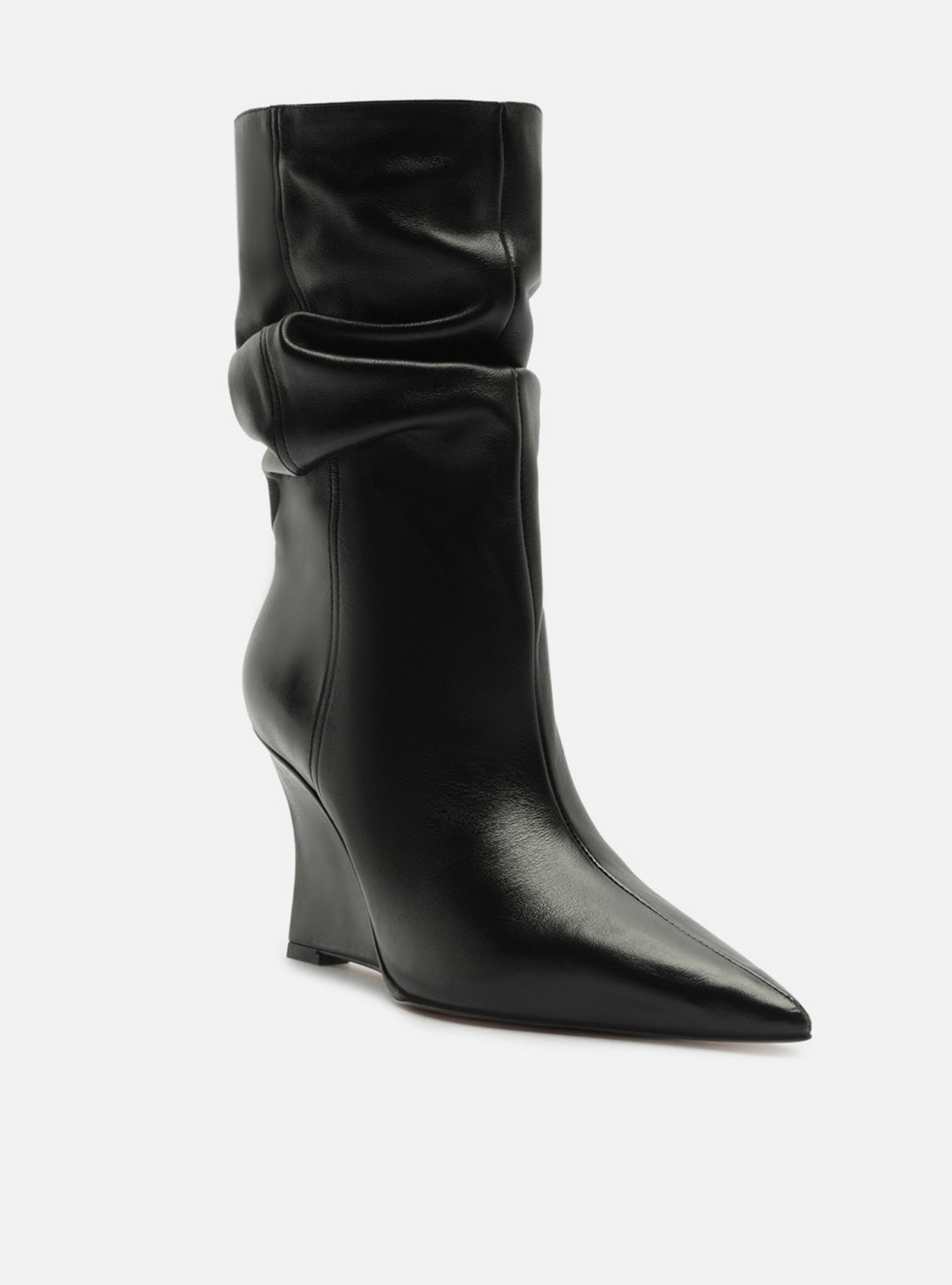 Cara Wedge Leather Bootie Booties Fall 26