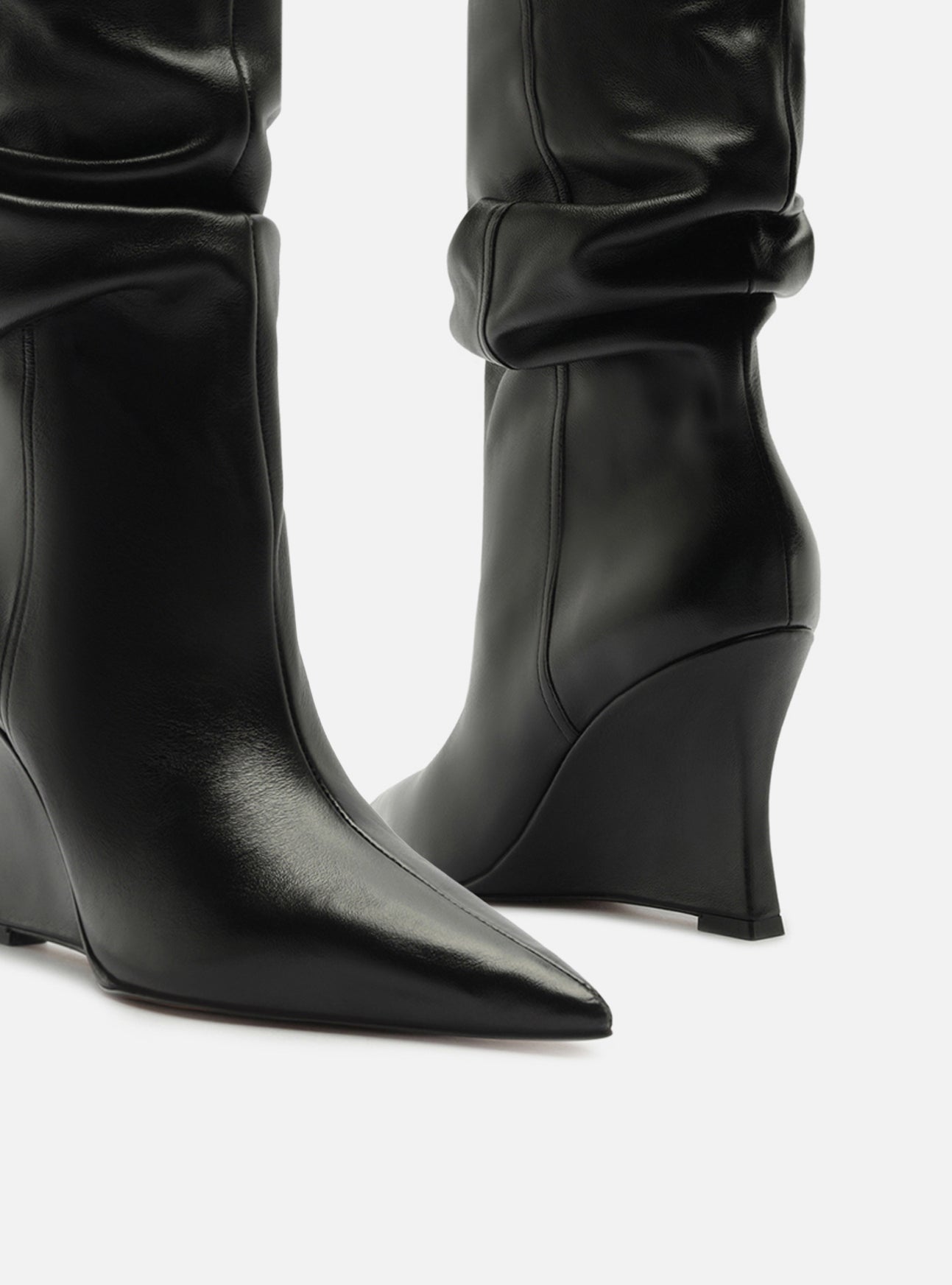 Cara Wedge Leather Bootie Booties Fall 26