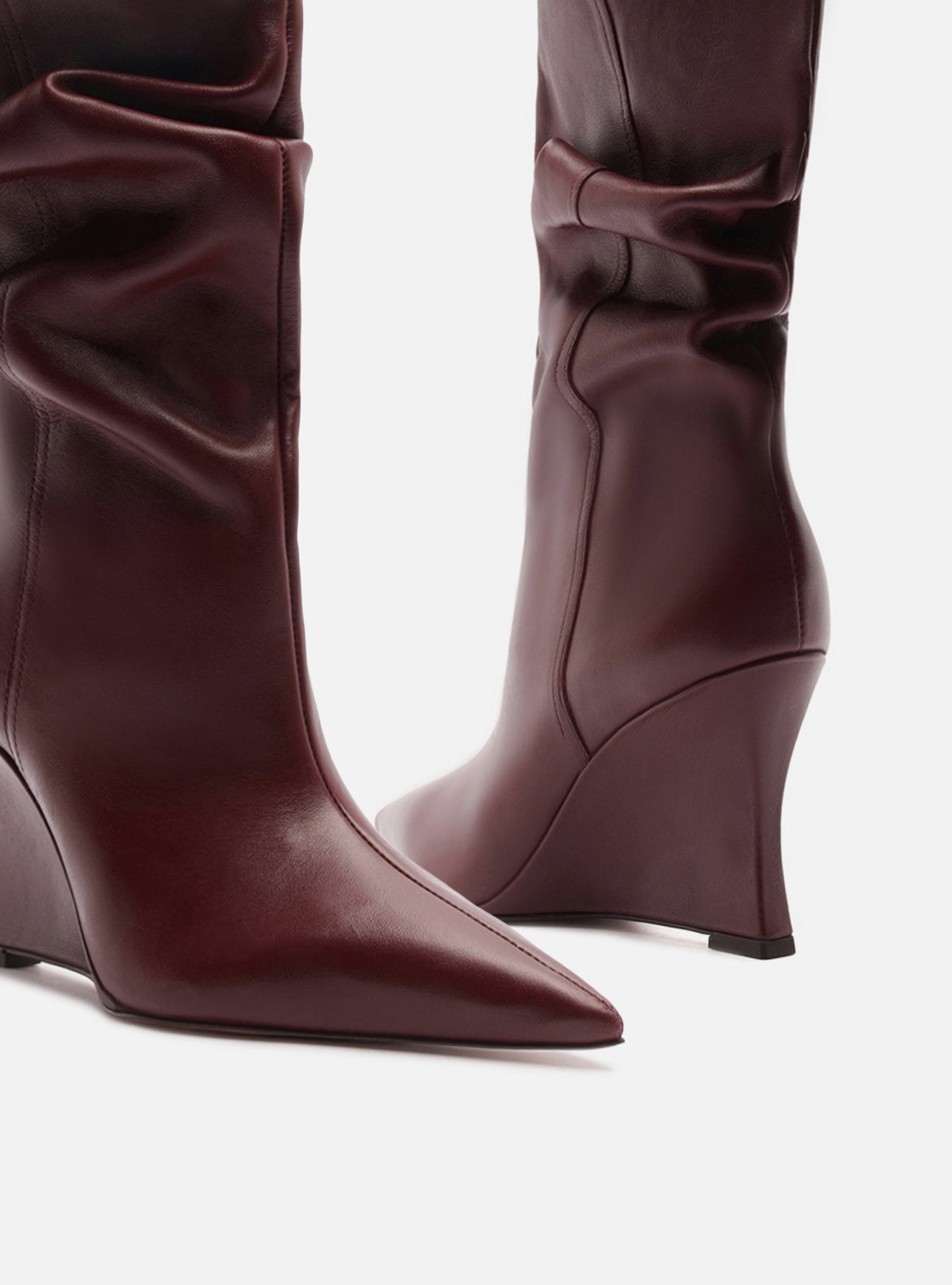 Cara Wedge Leather Bootie Booties Fall 26