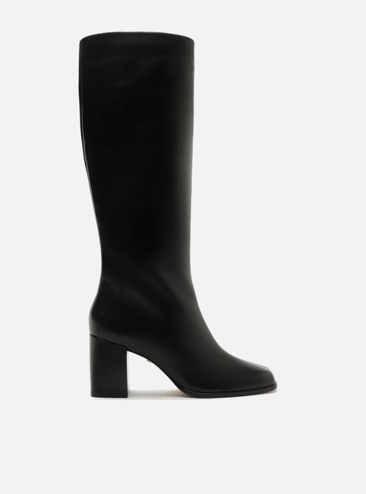 Nancy Mid Block Leather Boot Boots Fall 26