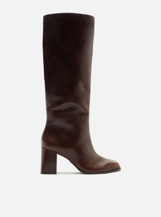 Nancy Mid Block Leather Boot Boots Fall 26