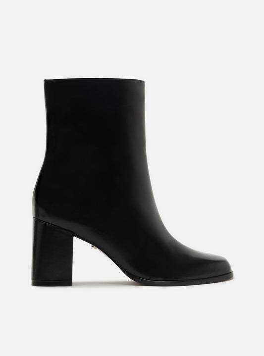 Nancy Mid Block Leather Bootie Booties Fall 26