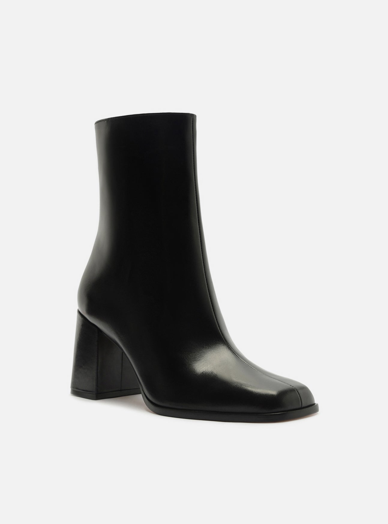 Nancy Mid Block Leather Bootie Booties Fall 26
