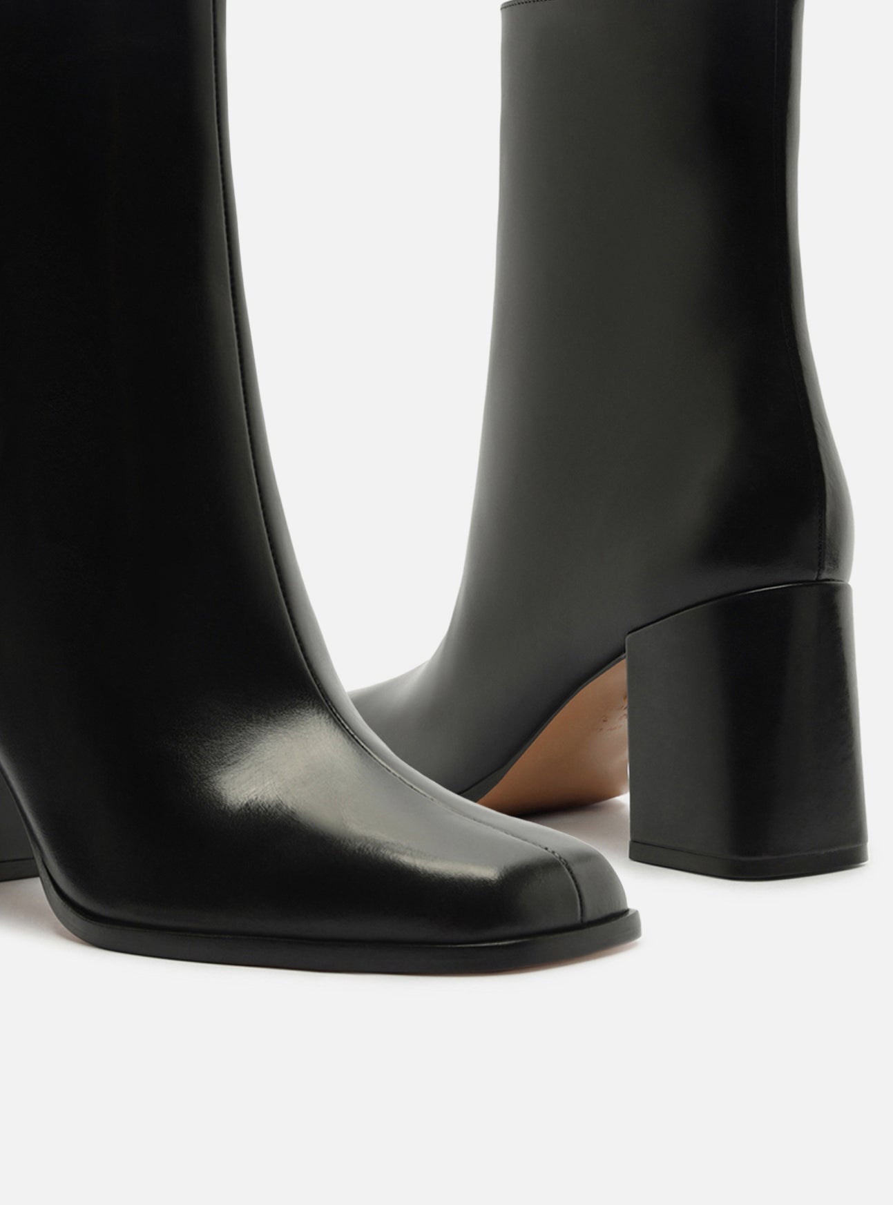 Nancy Mid Block Leather Bootie Booties Fall 26