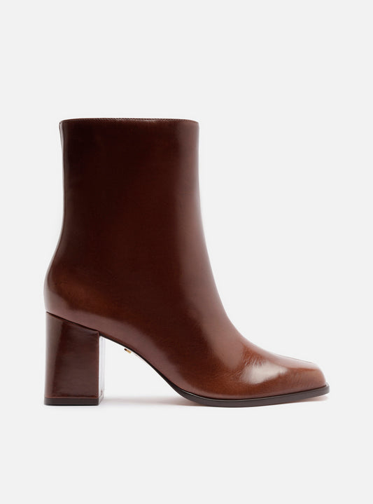 Nancy Mid Block Leather Bootie Booties Fall 26