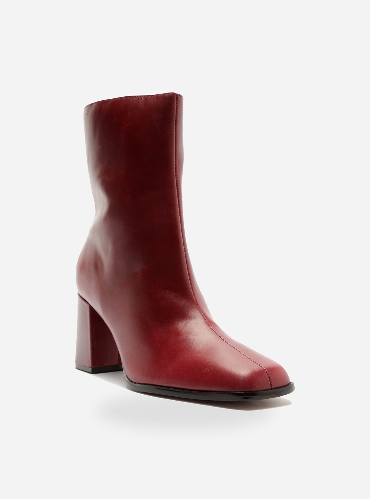Nancy Mid Block Leather Bootie Booties Fall 26