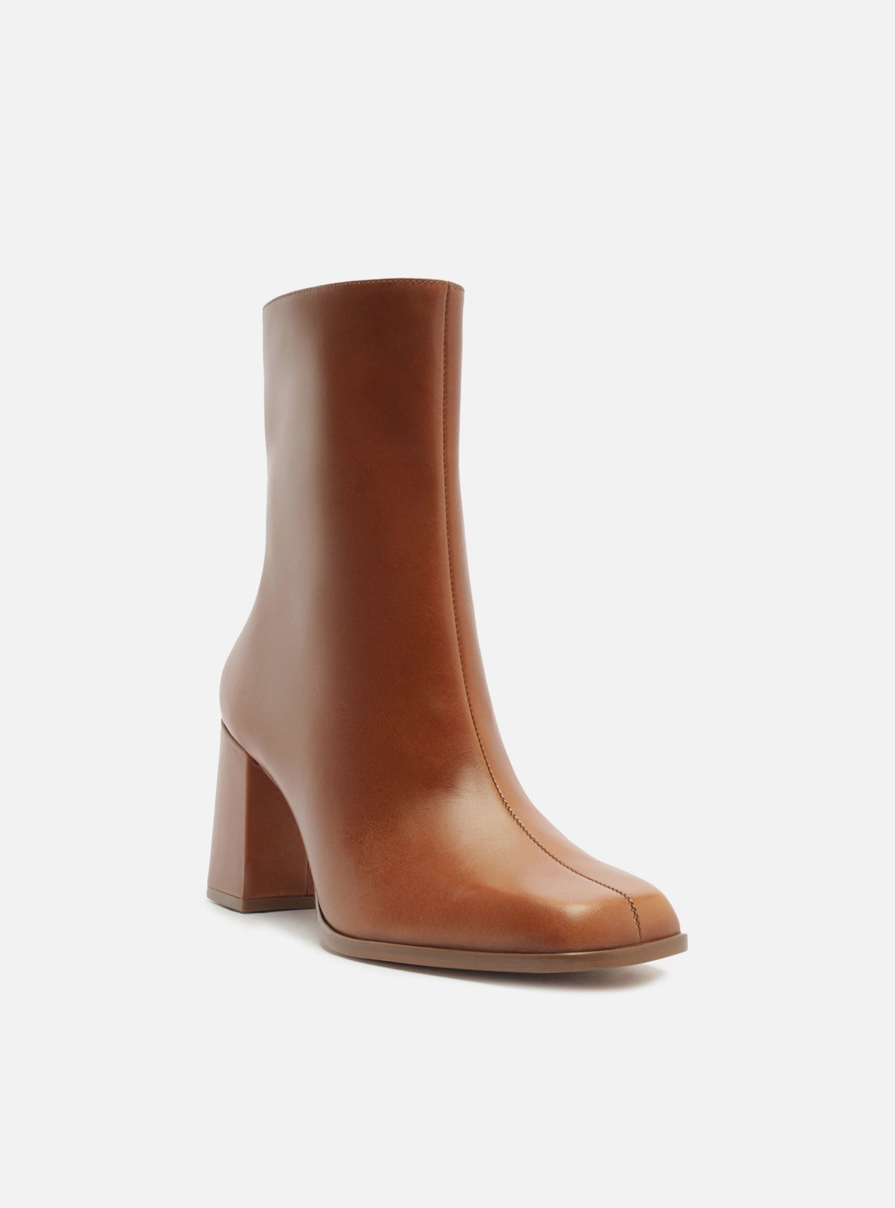 Nancy Mid Block Leather Bootie Booties Fall 26