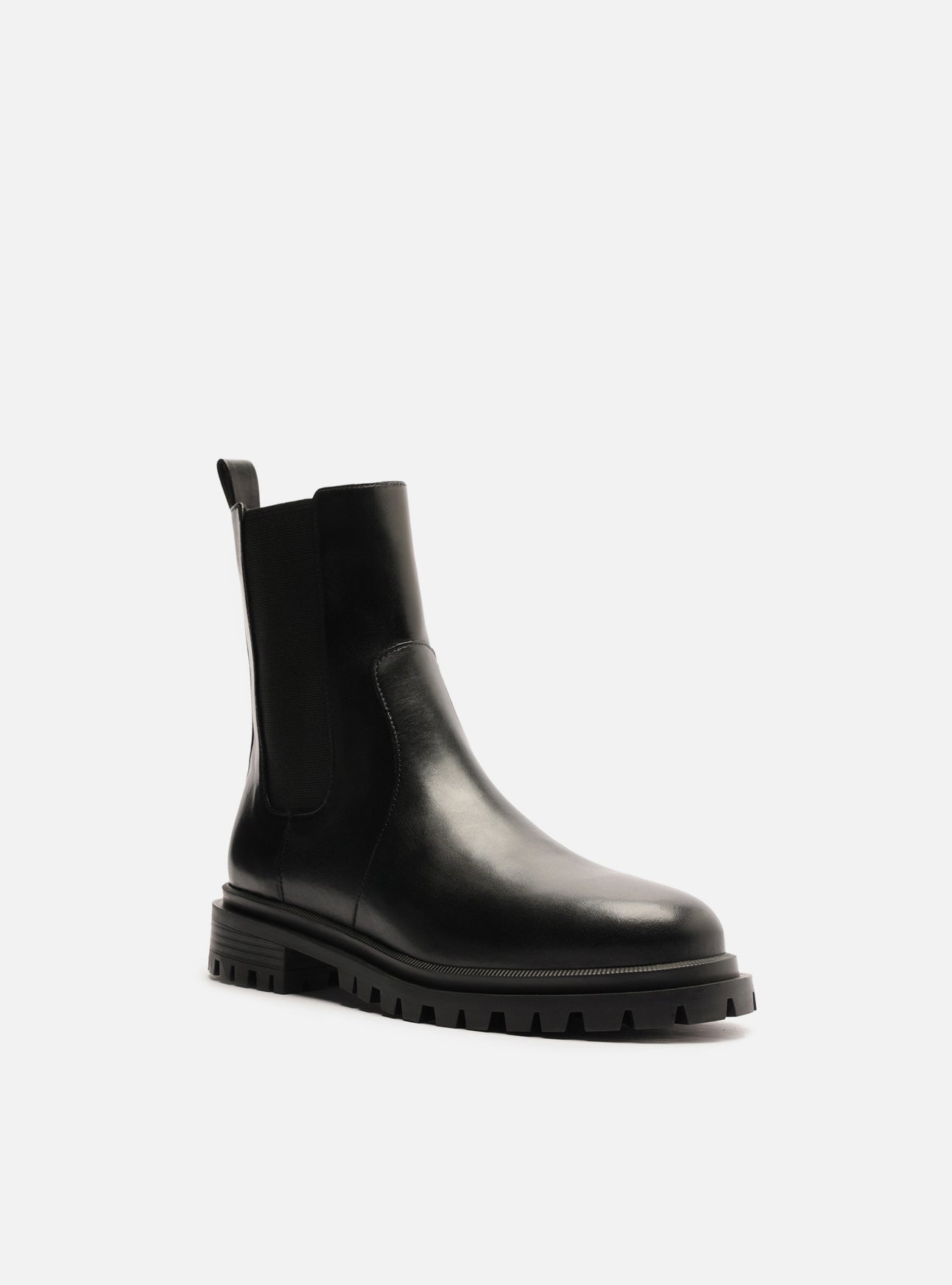Brandy Low Block Leather Boot Boot F/25