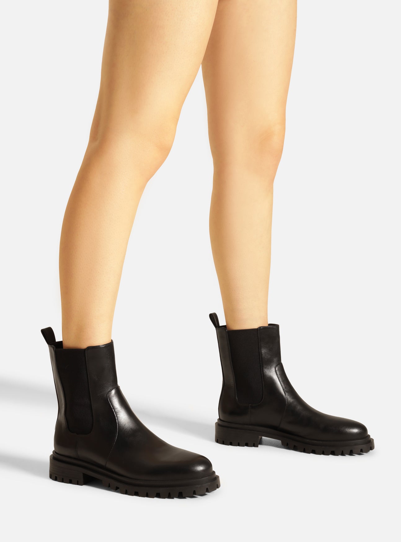 Brandy Low Block Leather Boot Boot F/25