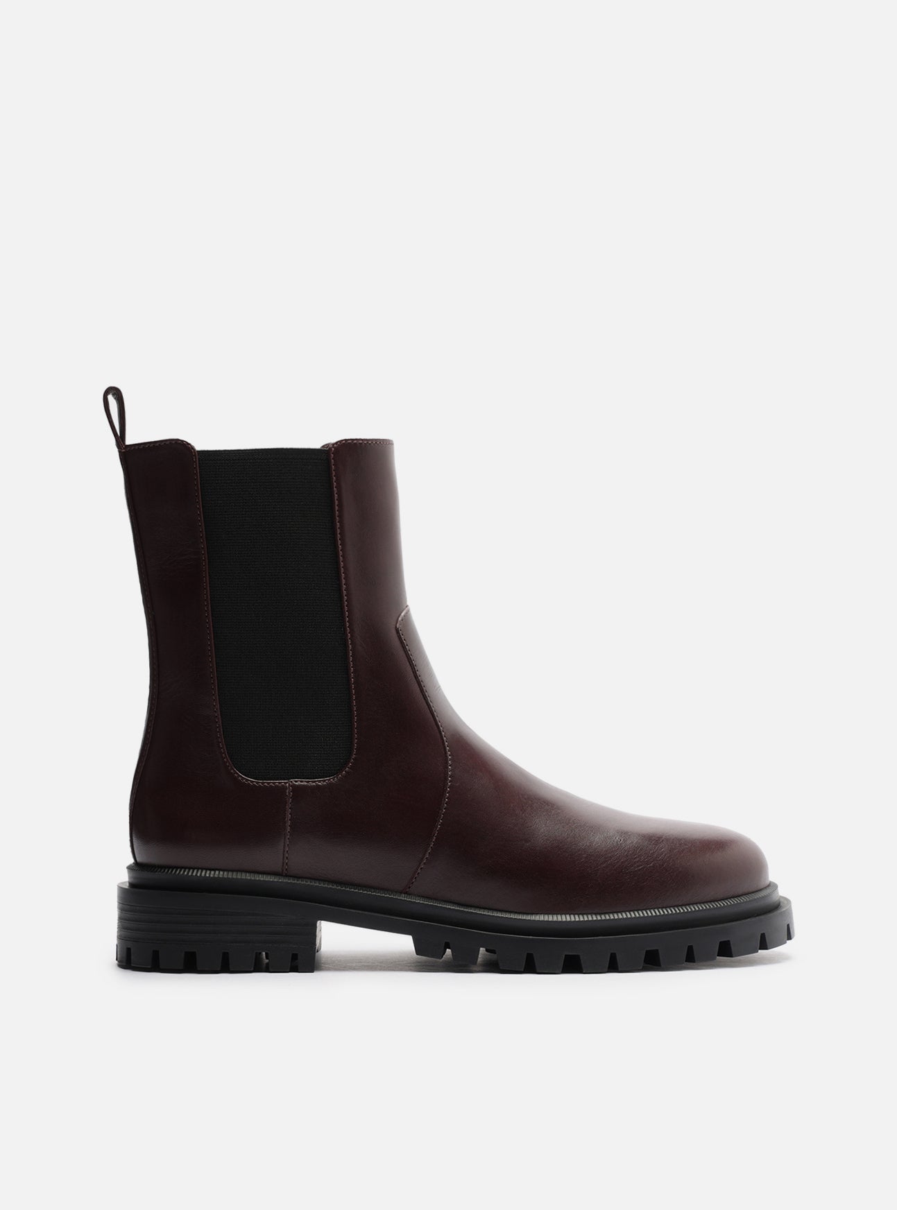 Brandy Low Block Leather Boot Booties F/25