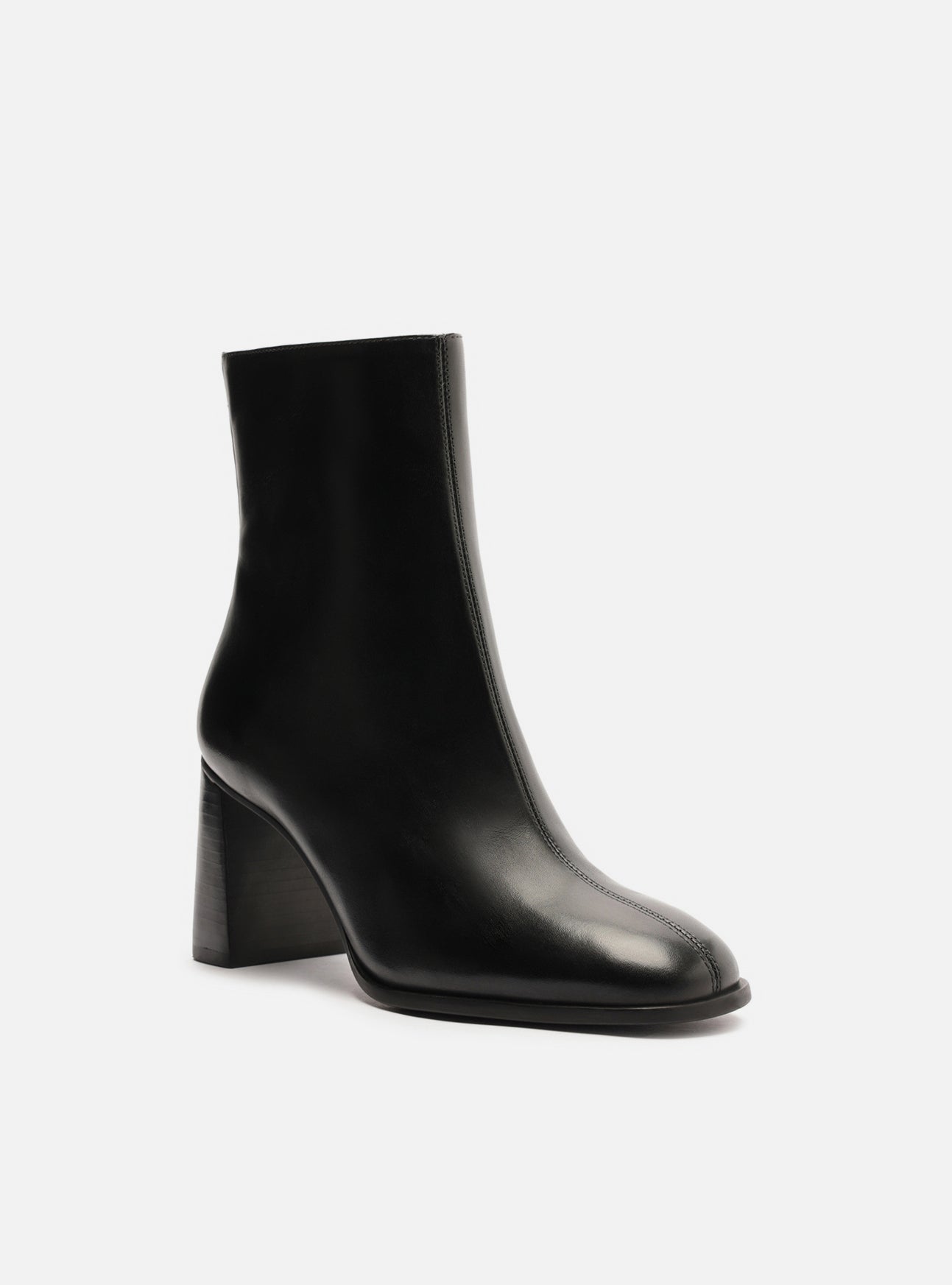 Regina Mid Block Leather Boot Booties F/25