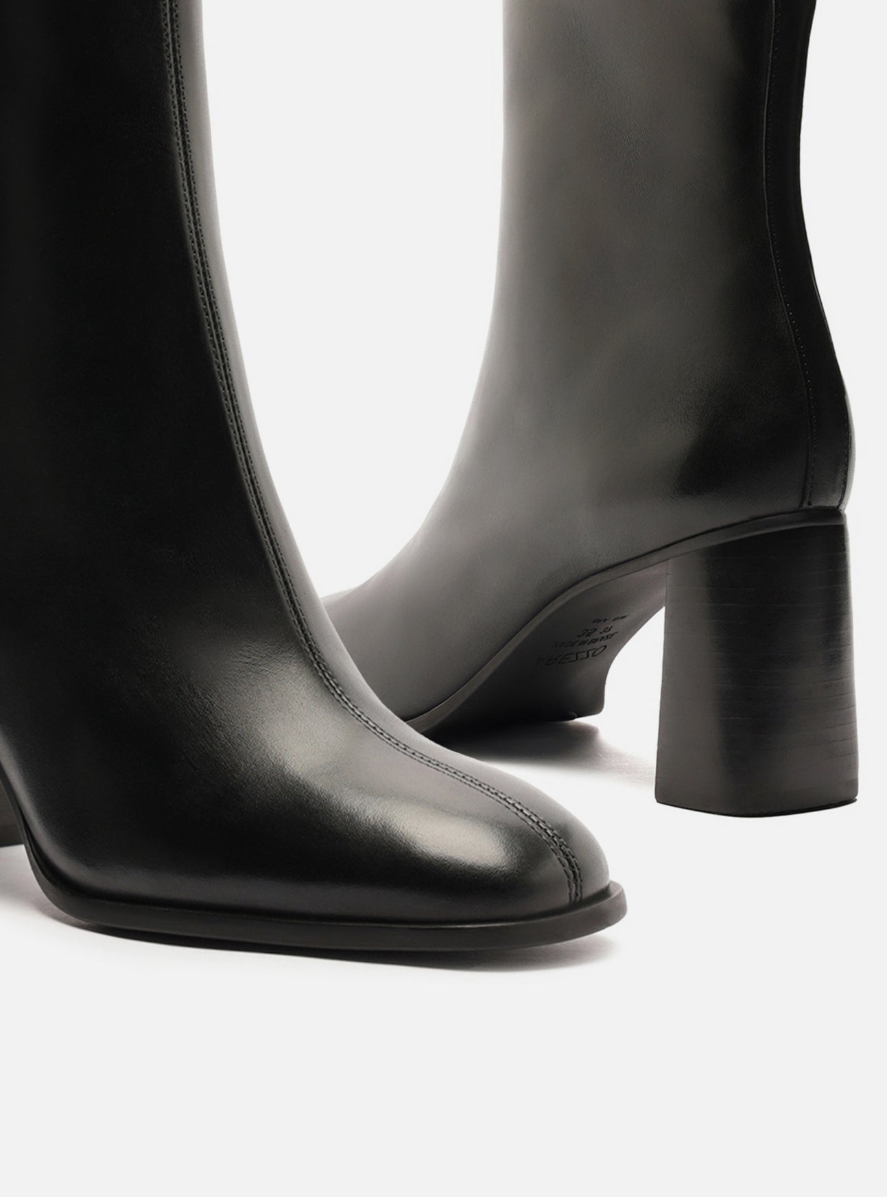 Regina Mid Block Leather Boot Booties F/25