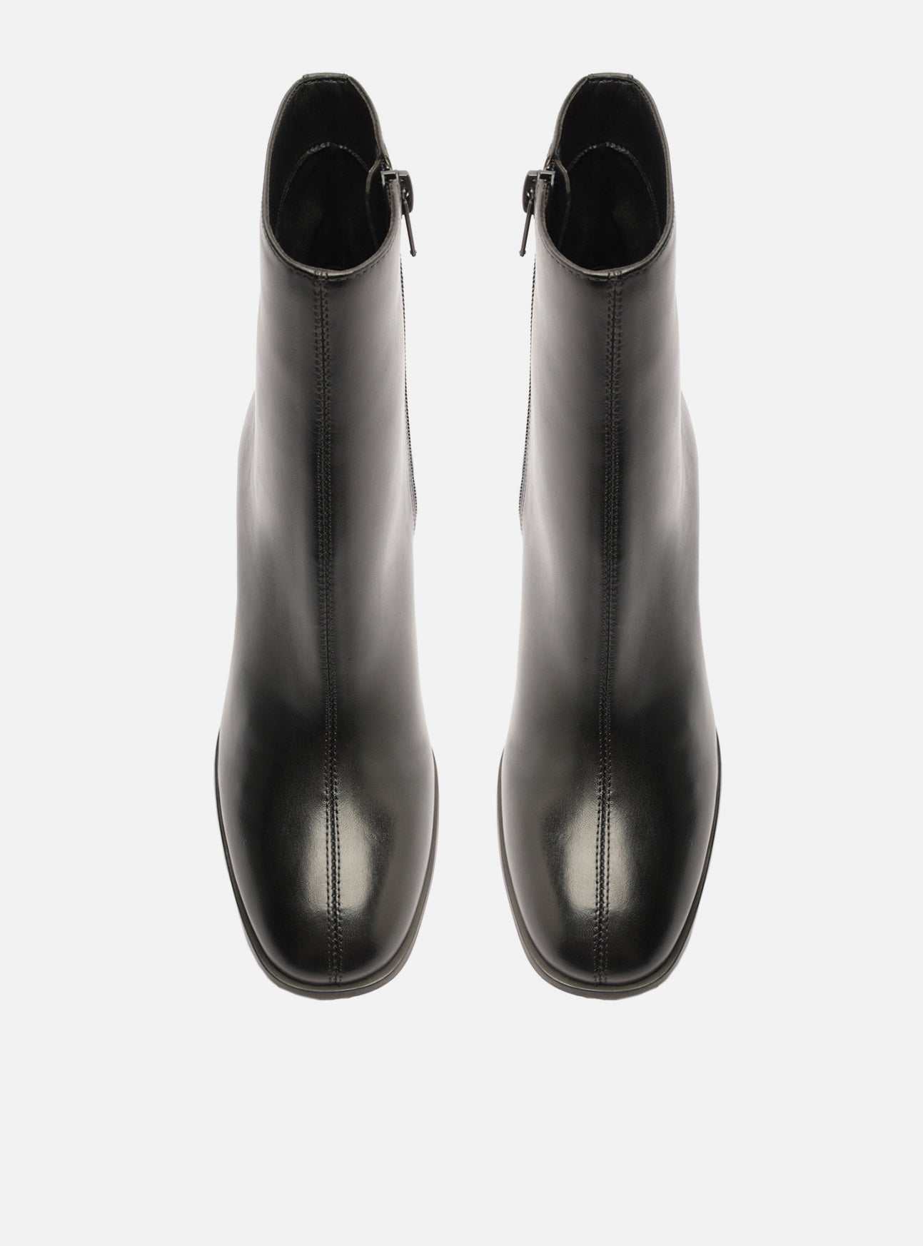 Regina Mid Block Leather Boot Booties F/25