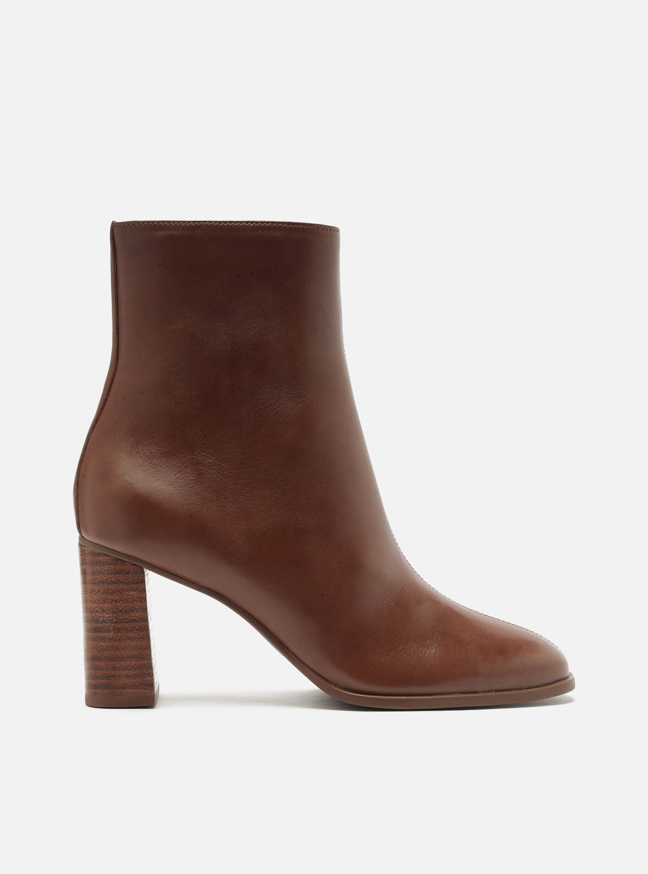 Regina Mid Block Leather Boot Booties F/25