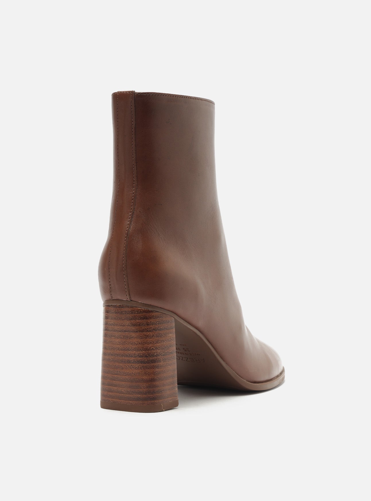 Regina Mid Block Leather Boot Booties F/25