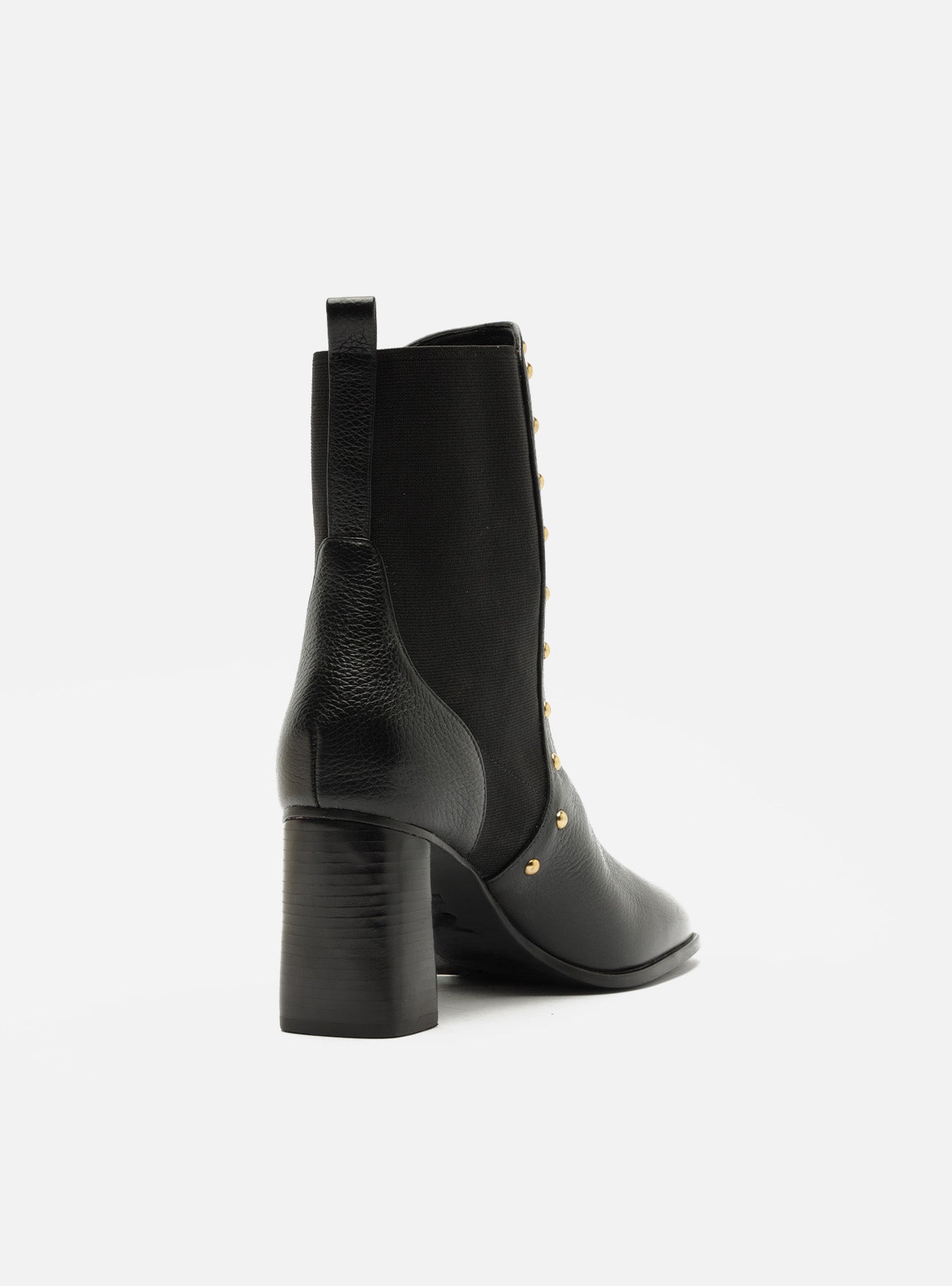 Rony Mid Block Leather Bootie Booties R/26