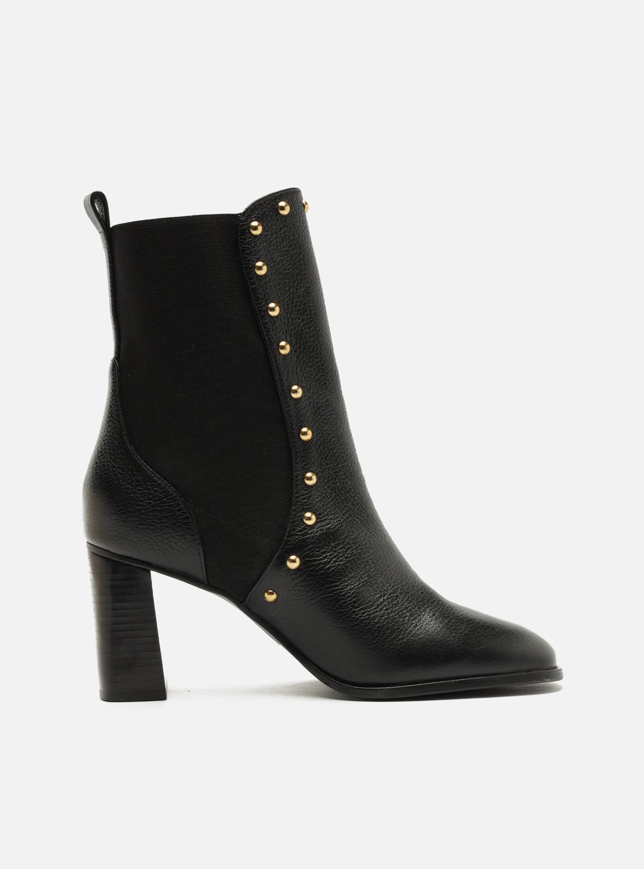 Rony Mid Block Leather Bootie Booties R/26