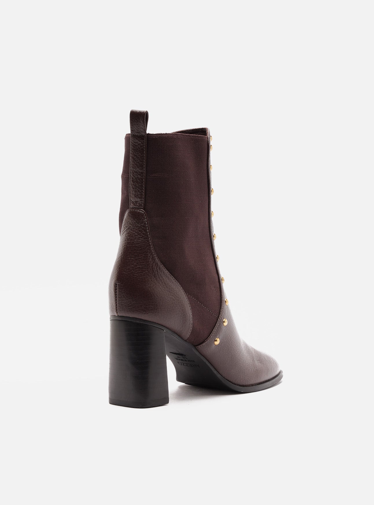 Rony Mid Block Leather Bootie Booties R/26