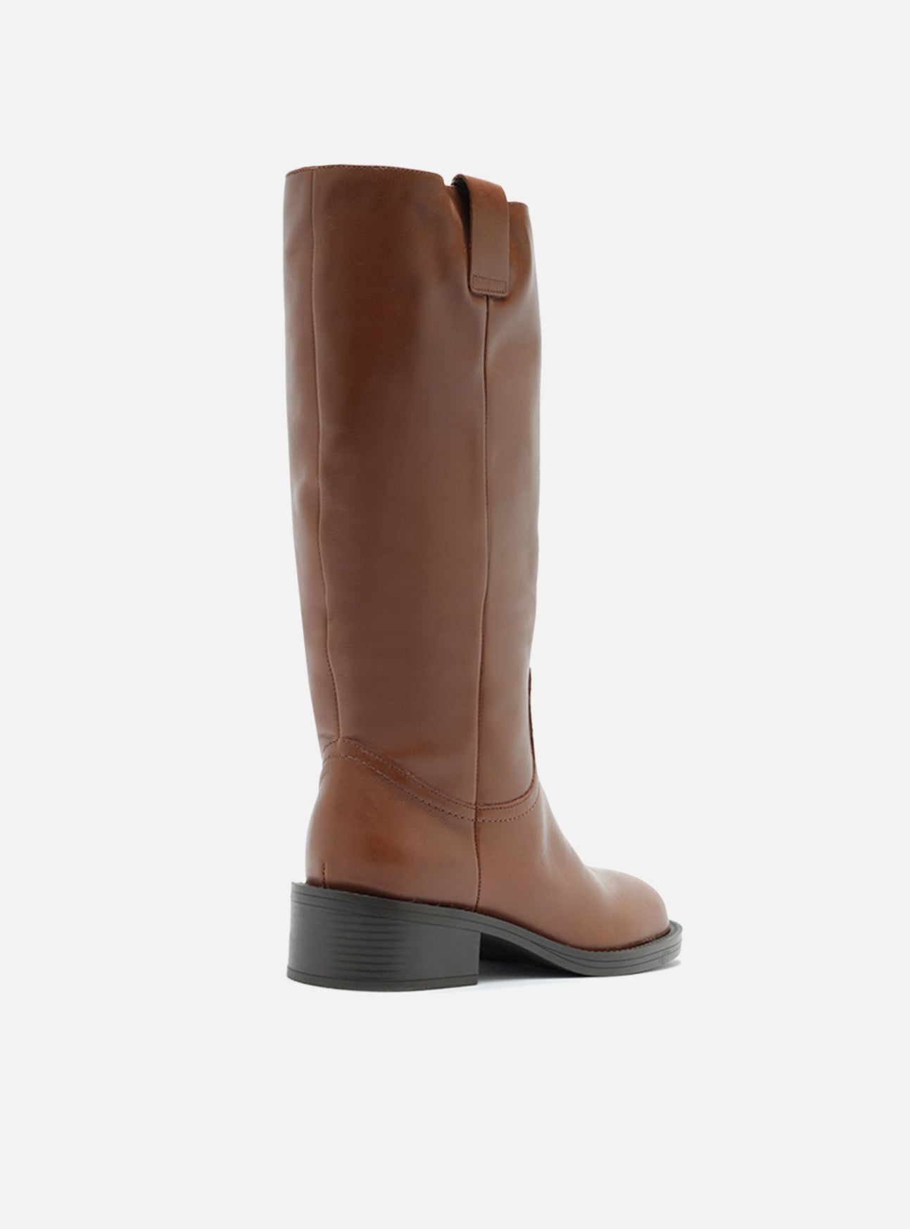 Hadley Low Block Leather Boot