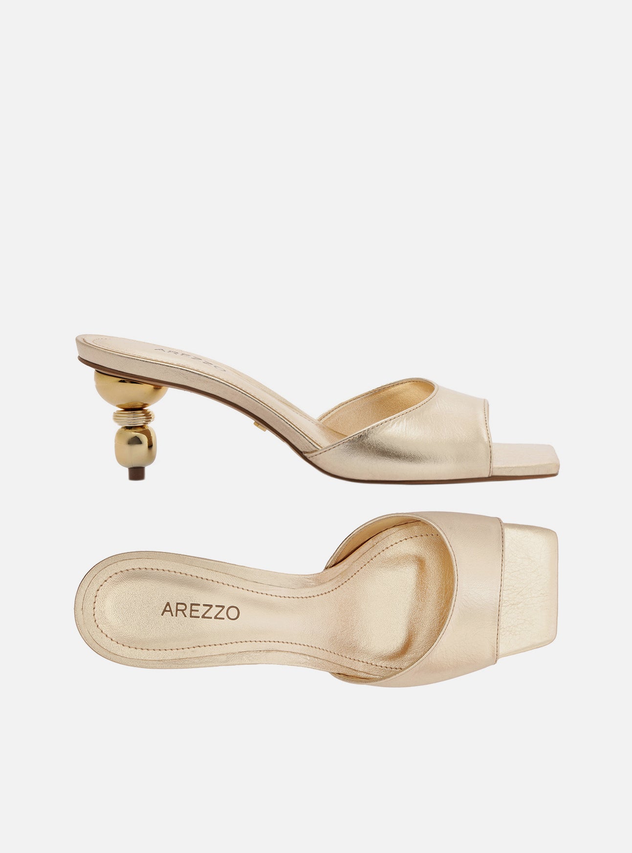 Birdie Low Stiletto Mule Leather Sandal Sandals R/26