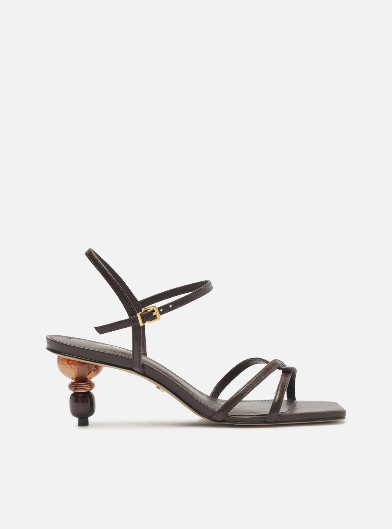 Birdie Low Stiletto Leather Sandal Sandals R/26