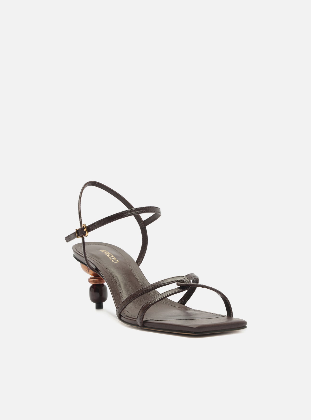 Birdie Low Stiletto Leather Sandal Sandals R/26