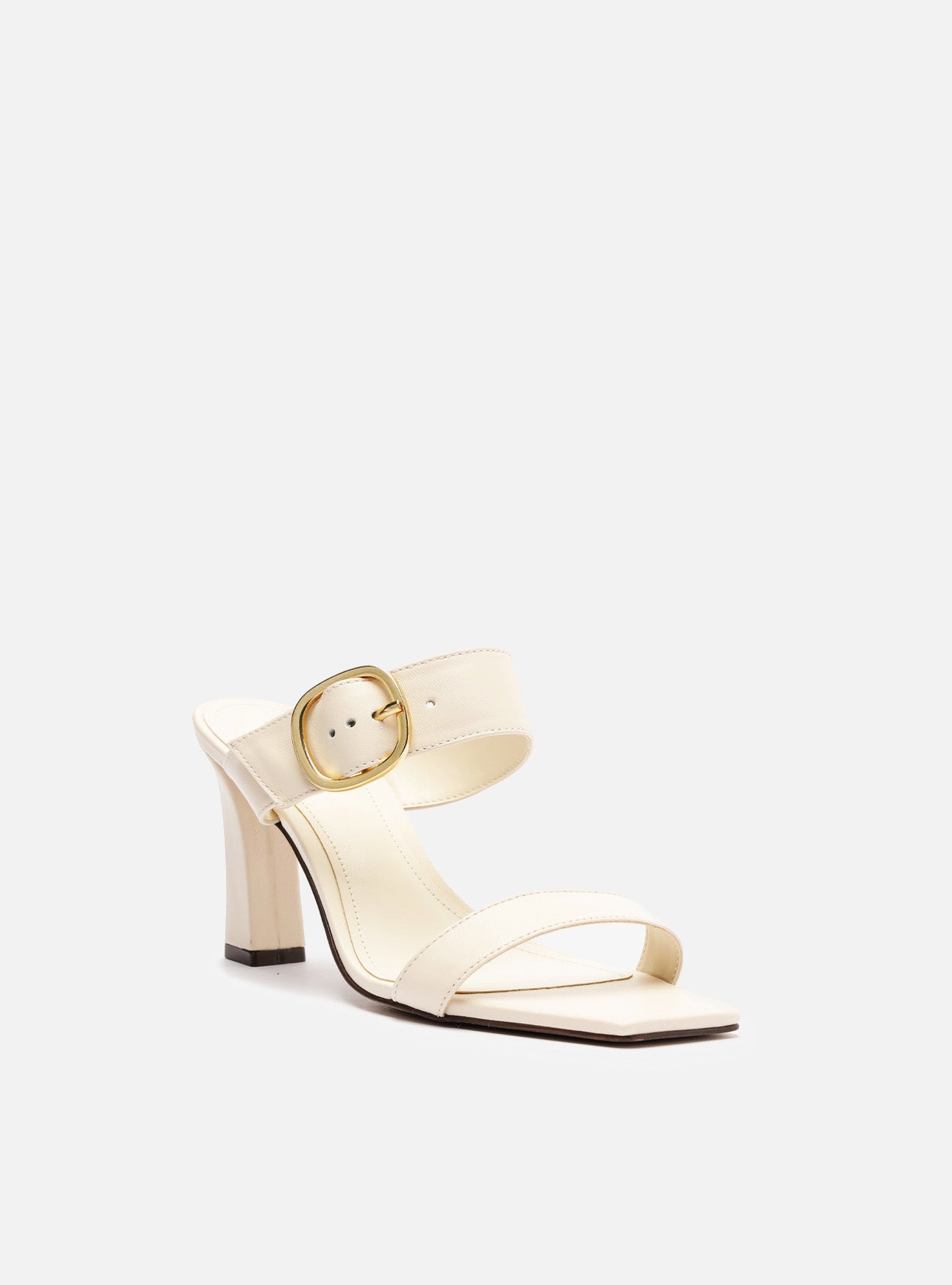 Beverly Mid Block Leather Sandal Sandal F/25
