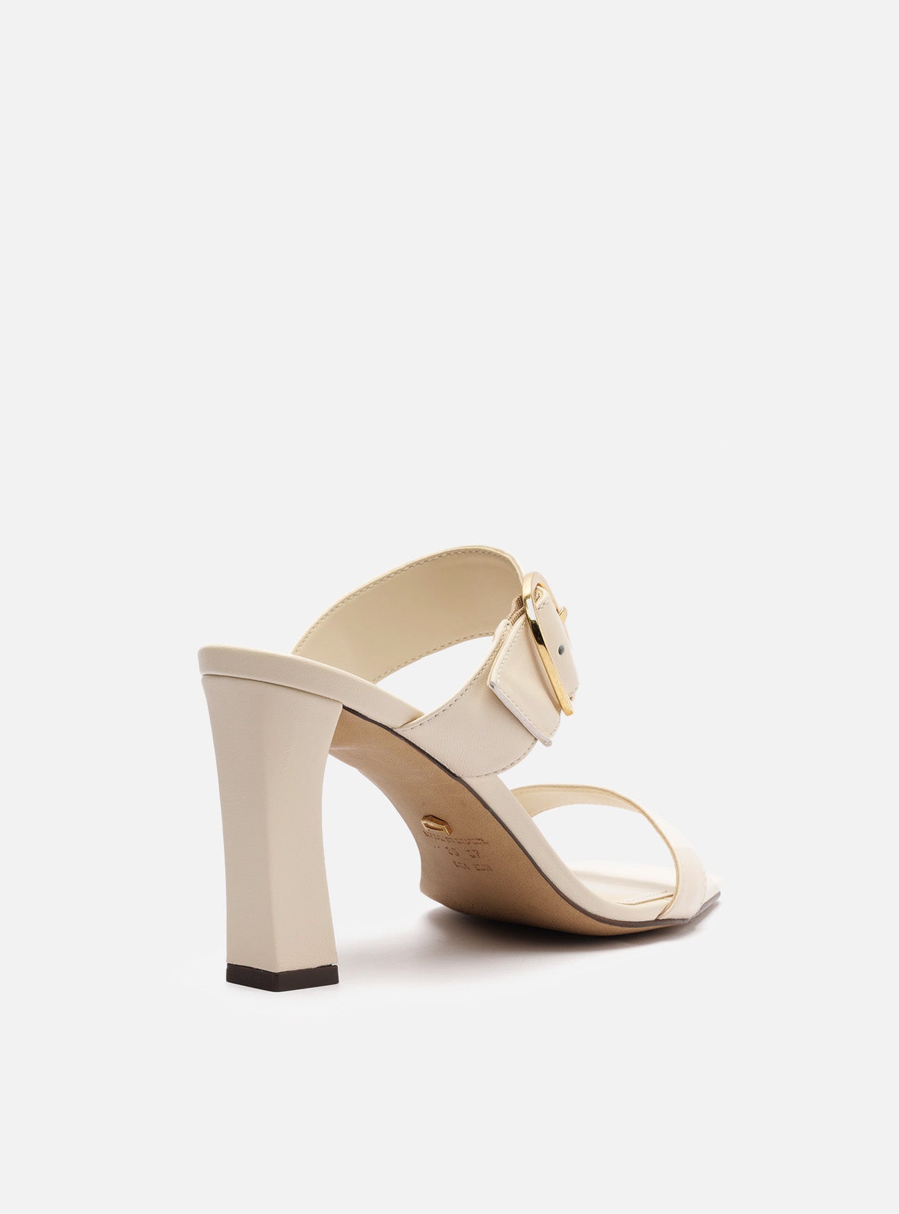 Beverly Mid Block Leather Sandal Sandal F/25