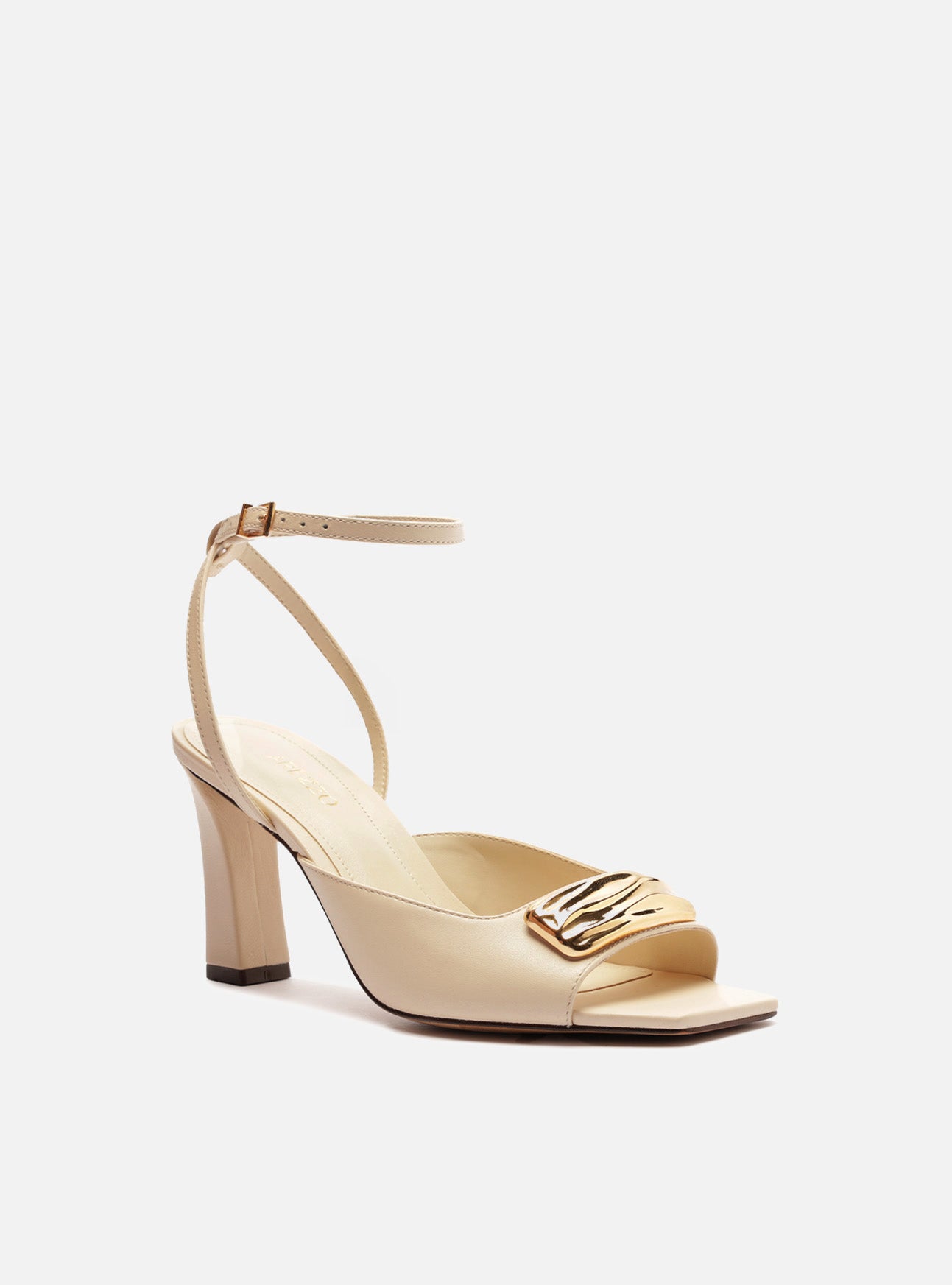 Greer Mid Block Leather Sandal Sandal F/25