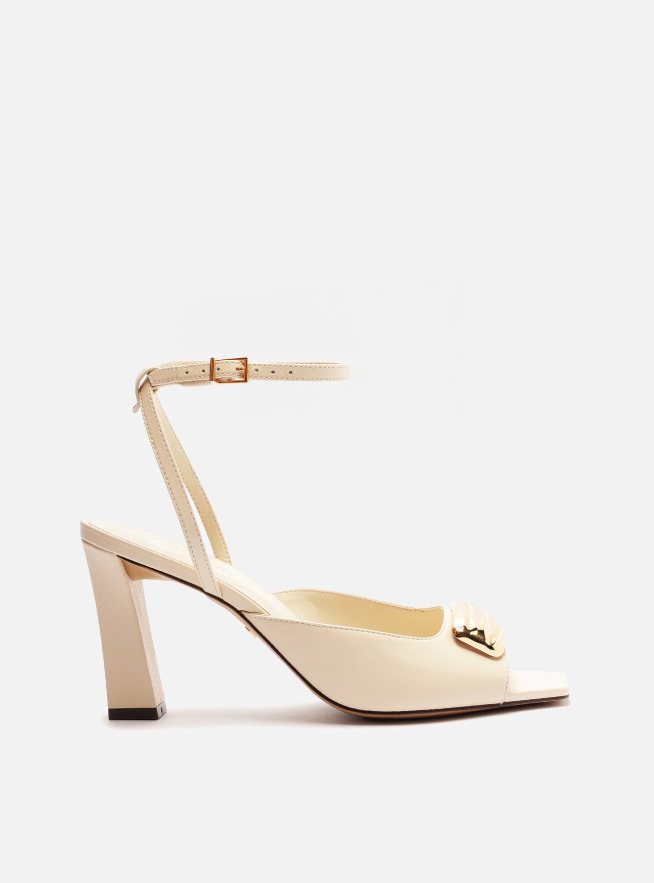 Greer Mid Block Leather Sandal Sandal F/25