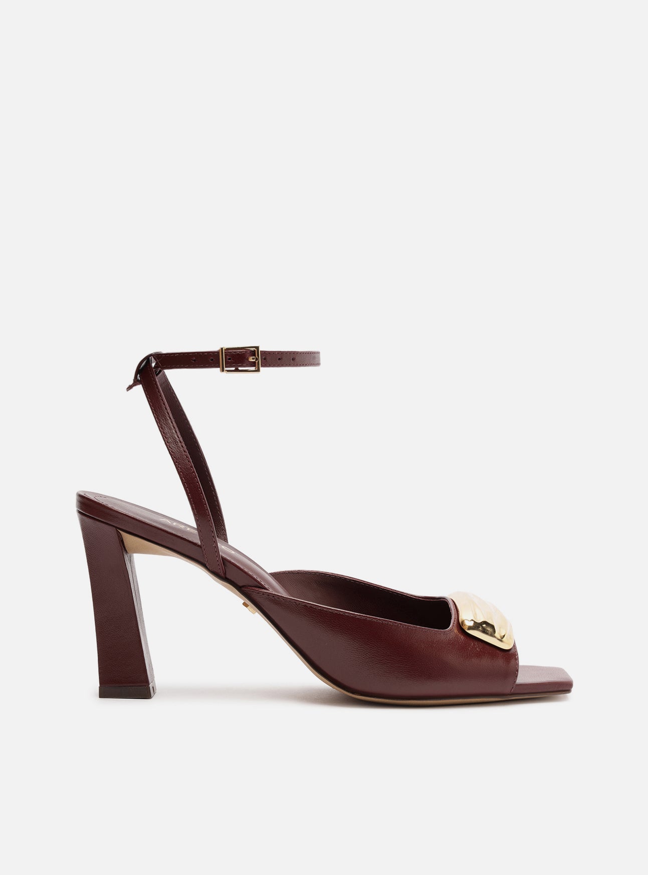 Greer Mid Block Leather Sandal Sandal F/25
