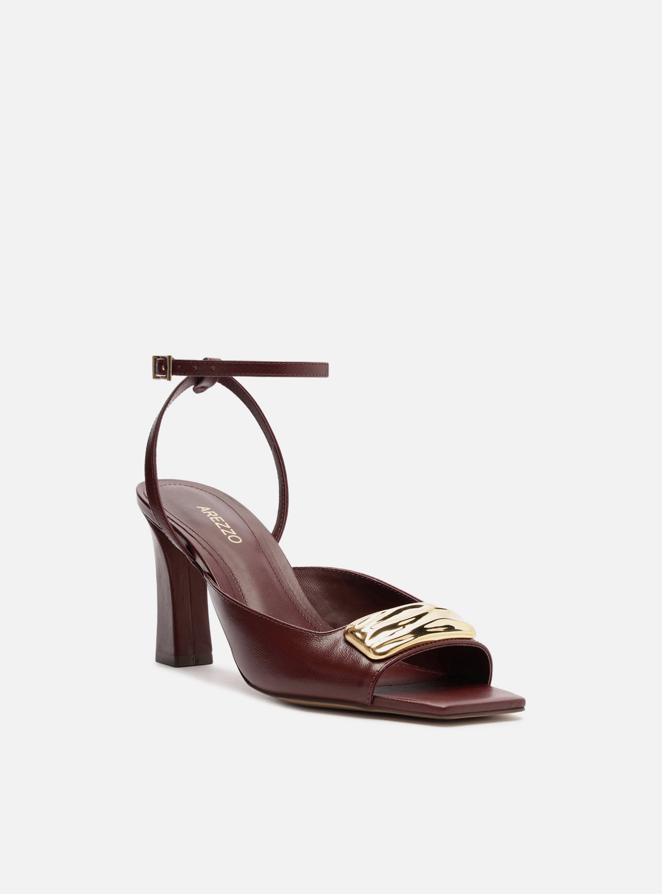 Greer Mid Block Leather Sandal Sandal F/25