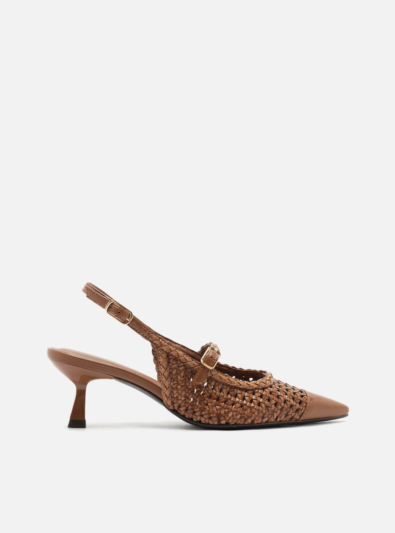 Hazel Mid Stiletto Leather Pump Pumps S/26