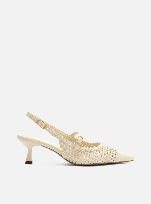 Hazel Mid Stiletto Leather Pump Pumps S/26