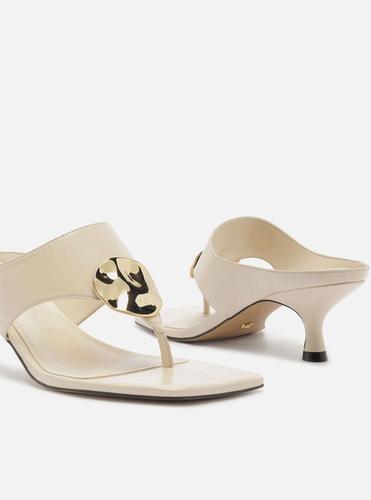 Coraline Low Stiletto Leather Sandal Sandals R/26