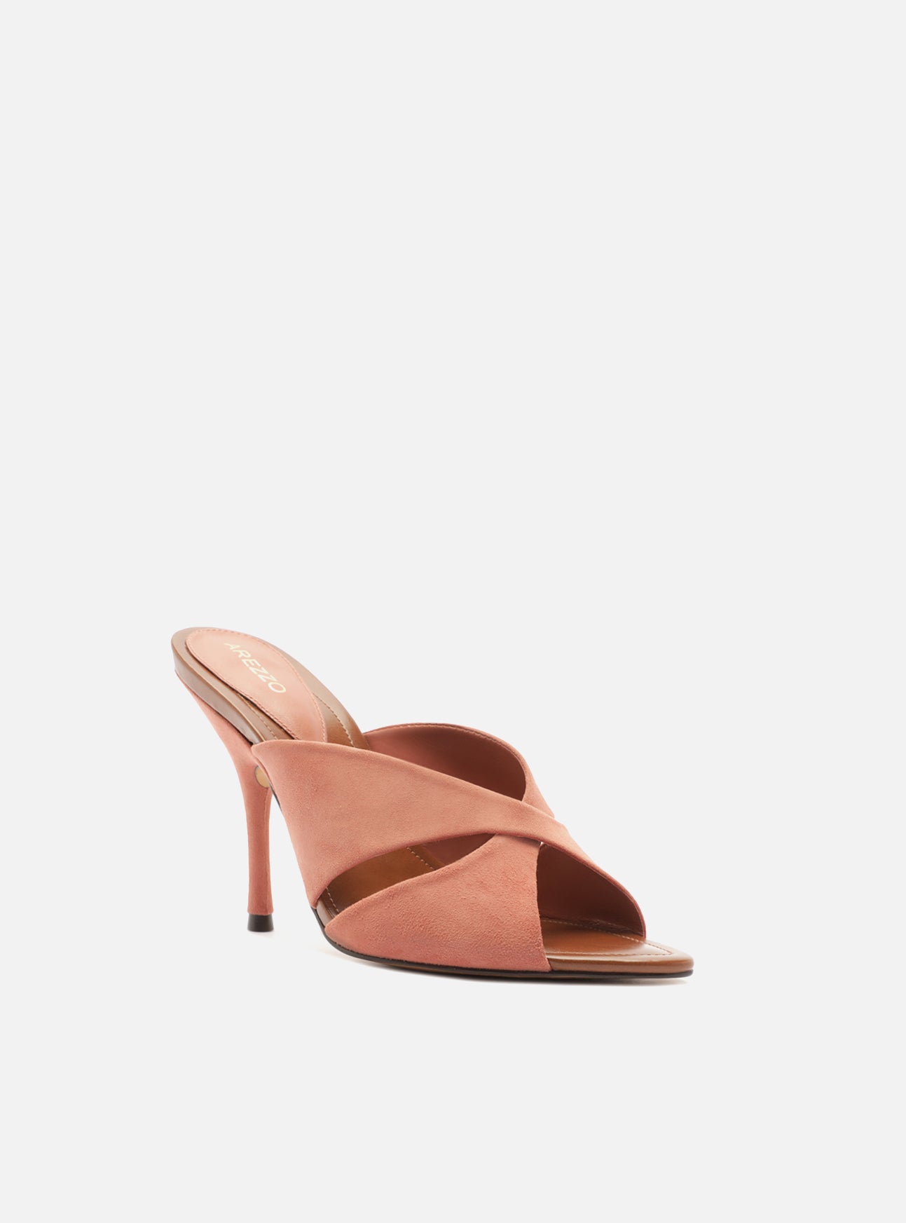Amelia High Stiletto Leather Mule Sandals R/26