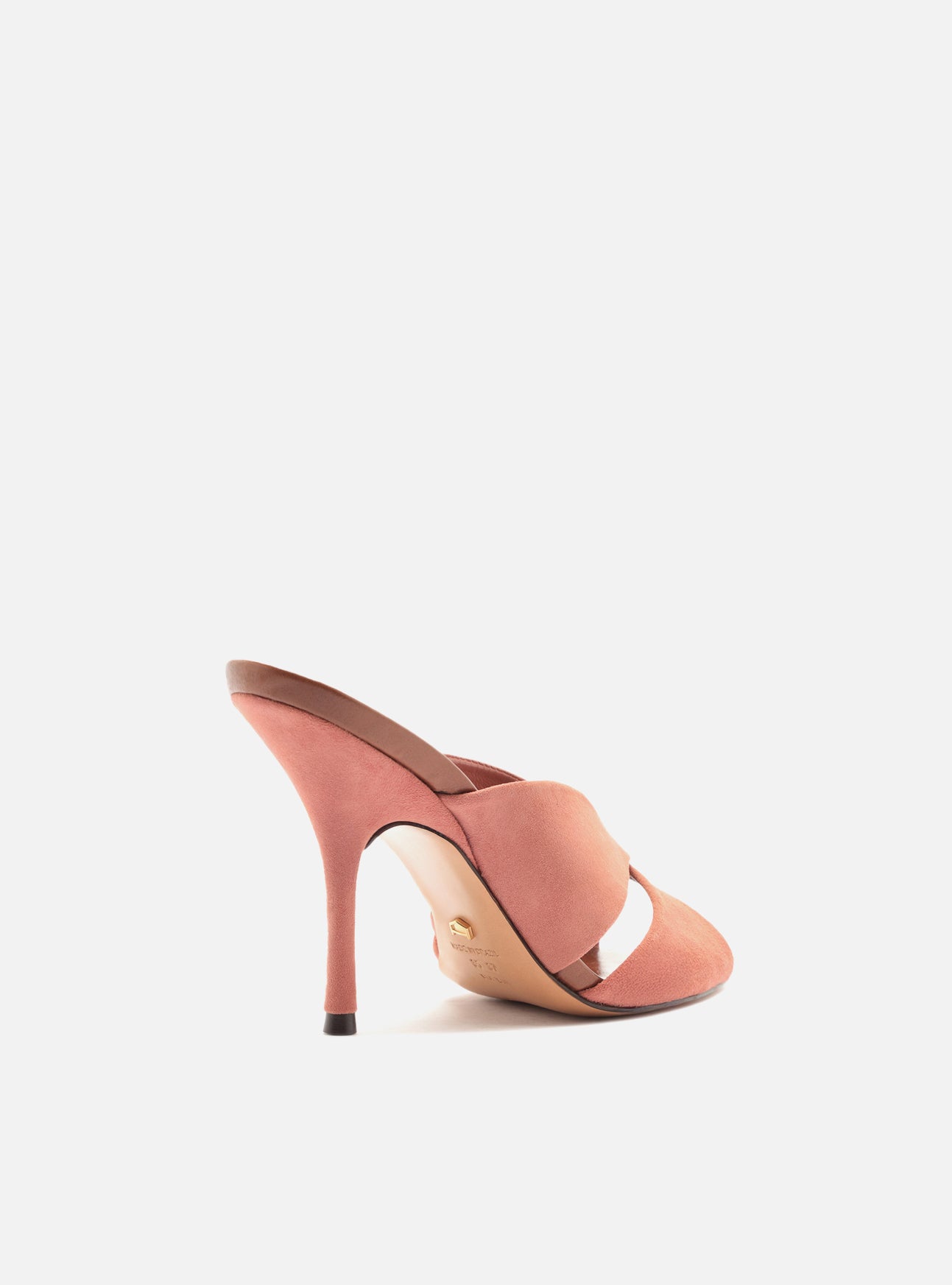 Amelia High Stiletto Leather Mule Sandals R/26